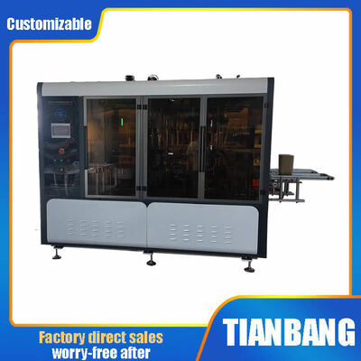 chất lượng  Dual-station takeout and fast food intelligent curling paper bowl and paper plate forming machine nhà máy sản xuất